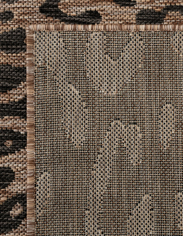 Natural 7' 10 x 7' 10 Outdoor Safari Square Area Rug Weather Resistant for Patio, Deck, Terrace, Balcony, Porch Animal Print Wildlife Nature Carpet for Sale at Rug Engine