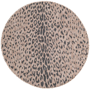 Natural 4' 1 x 4' 1 Outdoor Safari Round Area Rug Weather Resistant for Patio, Deck, Terrace, Balcony, Porch Animal Print Wildlife Nature Carpet for Sale at Rug Engine