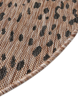 Natural 6' 1 x 6' 1 Outdoor Safari Round Area Rug Weather Resistant for Patio, Deck, Terrace, Balcony, Porch Animal Print Wildlife Nature Carpet for Sale at Rug Engine