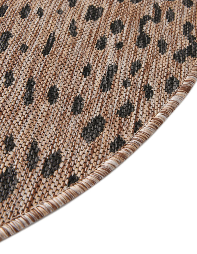 Natural 13' 1 x 13' 1 Outdoor Safari Round Area Rug Weather Resistant for Patio, Deck, Terrace, Balcony, Porch Animal Print Wildlife Nature Carpet for Sale at Rug Engine