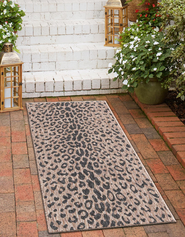 Natural 2' x 8' Outdoor Safari Runner Area Rug Weather Resistant for Patio, Deck, Terrace, Balcony, Porch Animal Print Wildlife Nature Carpet for Sale at Rug Engine