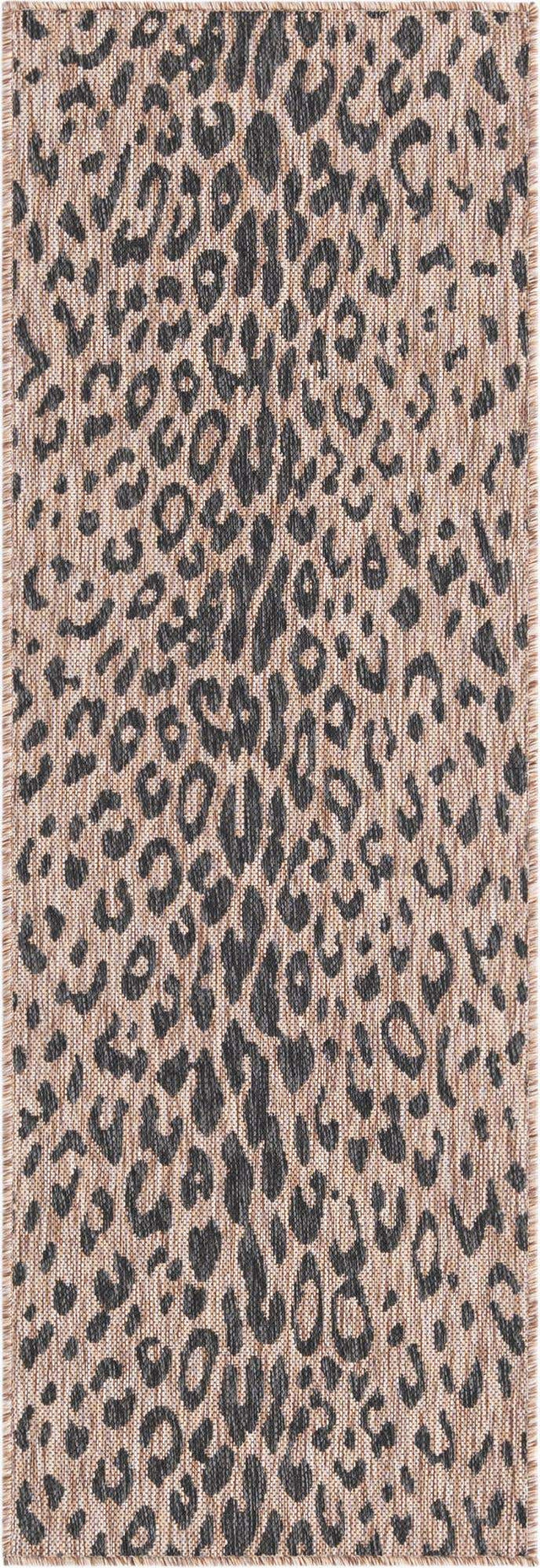 Natural 2' x 6' 1 Outdoor Safari Runner Area Rug Weather Resistant for Patio, Deck, Terrace, Balcony, Porch Animal Print Wildlife Nature Carpet for Sale at Rug Engine