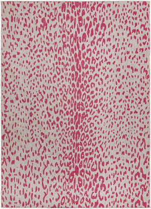 Pink Gray 10' x 14' 1 Outdoor Safari Rectangle Area Rug Weather Resistant for Patio, Deck, Terrace, Balcony, Porch Animal Print Wildlife Nature Carpet for Sale at Rug Engine