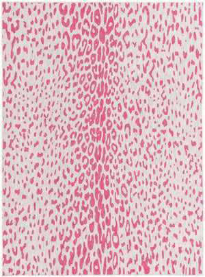 Pink Gray 9' x 12' Outdoor Safari Rectangle Area Rug Weather Resistant for Patio, Deck, Terrace, Balcony, Porch Animal Print Wildlife Nature Carpet for Sale at Rug Engine