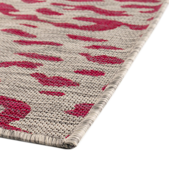 Pink Gray 7' 10 x 11' Outdoor Safari Rectangle Area Rug Weather Resistant for Patio, Deck, Terrace, Balcony, Porch Animal Print Wildlife Nature Carpet for Sale at Rug Engine