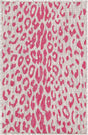 Pink Gray 2' x 3' 1 Outdoor Safari Rectangle Area Rug Weather Resistant for Patio, Deck, Terrace, Balcony, Porch Animal Print Wildlife Nature Carpet for Sale at Rug Engine