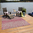 Pink Gray 10' x 10' Outdoor Safari Square Area Rug Weather Resistant for Patio, Deck, Terrace, Balcony, Porch Animal Print Wildlife Nature Carpet for Sale at Rug Engine
