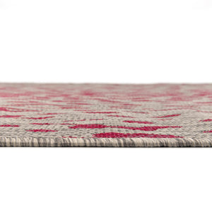 Pink Gray 3' 1 x 3' 1 Outdoor Safari Round Area Rug Weather Resistant for Patio, Deck, Terrace, Balcony, Porch Animal Print Wildlife Nature Carpet for Sale at Rug Engine