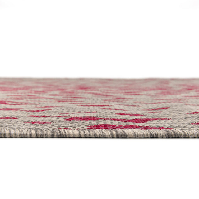 Pink Gray 3' 1 x 3' 1 Outdoor Safari Round Area Rug Weather Resistant for Patio, Deck, Terrace, Balcony, Porch Animal Print Wildlife Nature Carpet for Sale at Rug Engine