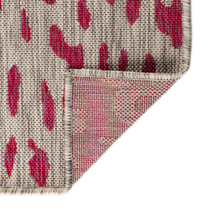 Pink Gray 2' x 6' 1 Outdoor Safari Runner Area Rug Weather Resistant for Patio, Deck, Terrace, Balcony, Porch Animal Print Wildlife Nature Carpet for Sale at Rug Engine