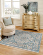 Light Gray 7' 10 x 7' 10 Lola Square Area Rug Polypropylene With Jute Backing Traditional Pattern Easy Clean Carpet for Home Interior Design for Sale at Rug Engine