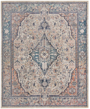 Blue 10' x 12' 4 Lola Rectangle Area Rug Polypropylene With Jute Backing Traditional Pattern Easy Clean Carpet for Home Interior Design for Sale at Rug Engine