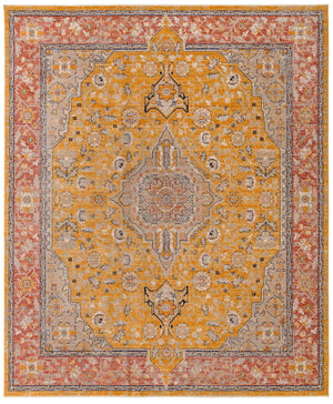 Yellow 10' x 12' 4 Lola Rectangle Area Rug Polypropylene With Jute Backing Traditional Pattern Easy Clean Carpet for Home Interior Design for Sale at Rug Engine