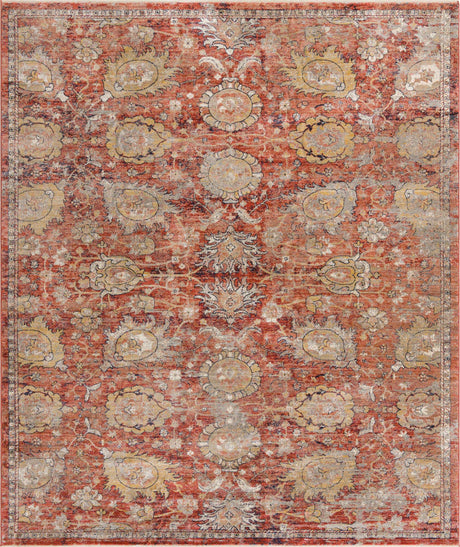 Brick Red 10' x 12' 4 Lola Rectangle Area Rug Polypropylene With Jute Backing Traditional Pattern Easy Clean Carpet for Home Interior Design for Sale at Rug Engine