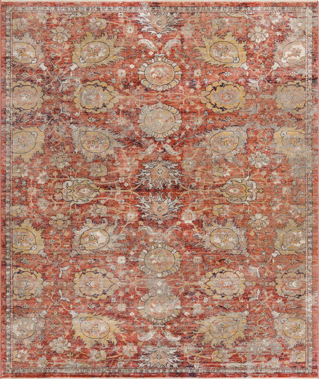 Brick Red 10' x 12' 4 Lola Rectangle Area Rug Polypropylene With Jute Backing Traditional Pattern Easy Clean Carpet for Home Interior Design for Sale at Rug Engine