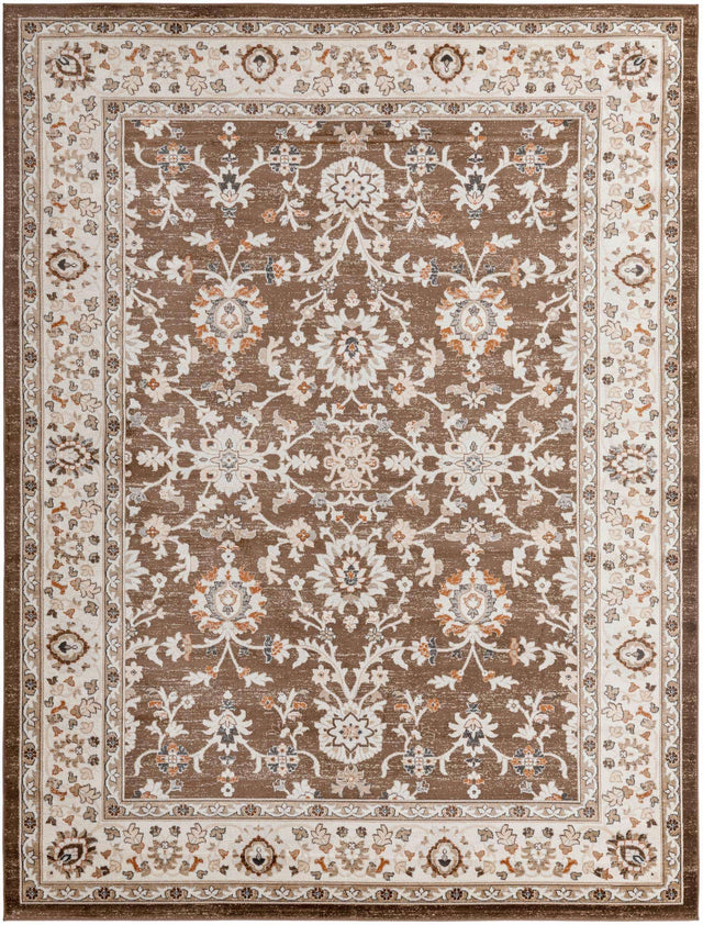 Brown 9' x 12' Charlotte Rectangle Area Rug 100% Polypropylene With Jute Backing Traditional Classical Durable Carpet for Living Dining Office Rooms for Sale at Rug Engine