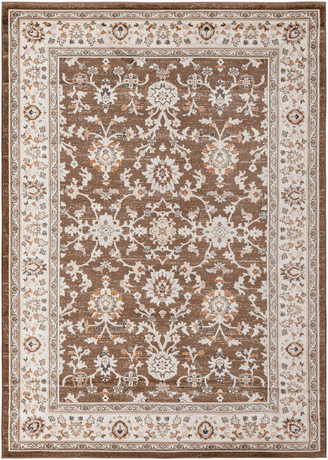 Brown 7' 1 x 10' Charlotte Rectangle Area Rug 100% Polypropylene With Jute Backing Traditional Classical Durable Carpet for Living Dining Office Rooms for Sale at Rug Engine