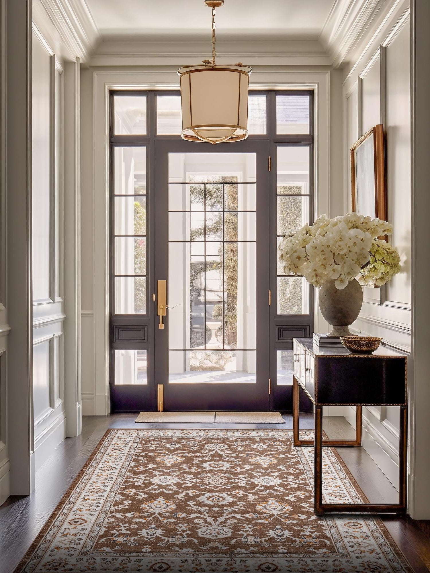 Brown 7' 1 x 10' Charlotte Rectangle Area Rug 100% Polypropylene With Jute Backing Traditional Classical Durable Carpet for Living Dining Office Rooms for Sale at Rug Engine