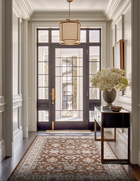 Brown 7' 1 x 10' Charlotte Rectangle Area Rug 100% Polypropylene With Jute Backing Traditional Classical Durable Carpet for Living Dining Office Rooms for Sale at Rug Engine