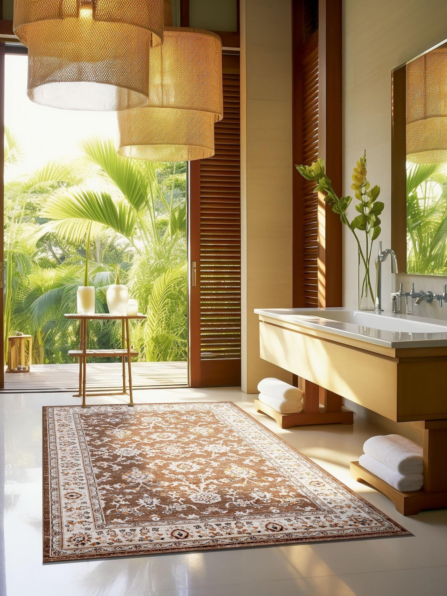 Brown 7' 1 x 10' Charlotte Rectangle Area Rug 100% Polypropylene With Jute Backing Traditional Classical Durable Carpet for Living Dining Office Rooms for Sale at Rug Engine