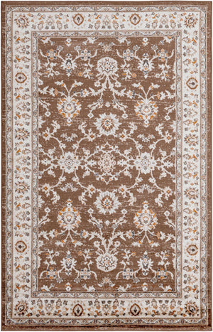 Brown 5' 3 x 8' Charlotte Rectangle Area Rug 100% Polypropylene With Jute Backing Traditional Classical Durable Carpet for Living Dining Office Rooms for Sale at Rug Engine