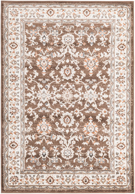 Brown 4' 1 x 6' 1 Charlotte Rectangle Area Rug 100% Polypropylene With Jute Backing Traditional Classical Durable Carpet for Living Dining Office Rooms for Sale at Rug Engine