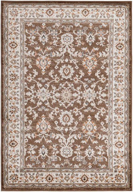 Brown 4' 1 x 6' 1 Charlotte Rectangle Area Rug 100% Polypropylene With Jute Backing Traditional Classical Durable Carpet for Living Dining Office Rooms for Sale at Rug Engine