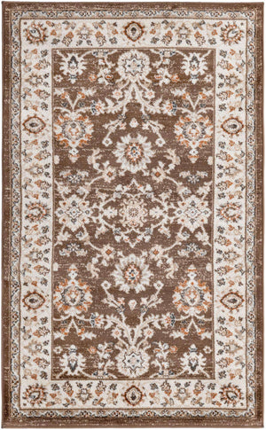 Brown 3' 1 x 5' 3 Charlotte Rectangle Area Rug 100% Polypropylene With Jute Backing Traditional Classical Durable Carpet for Living Dining Office Rooms for Sale at Rug Engine