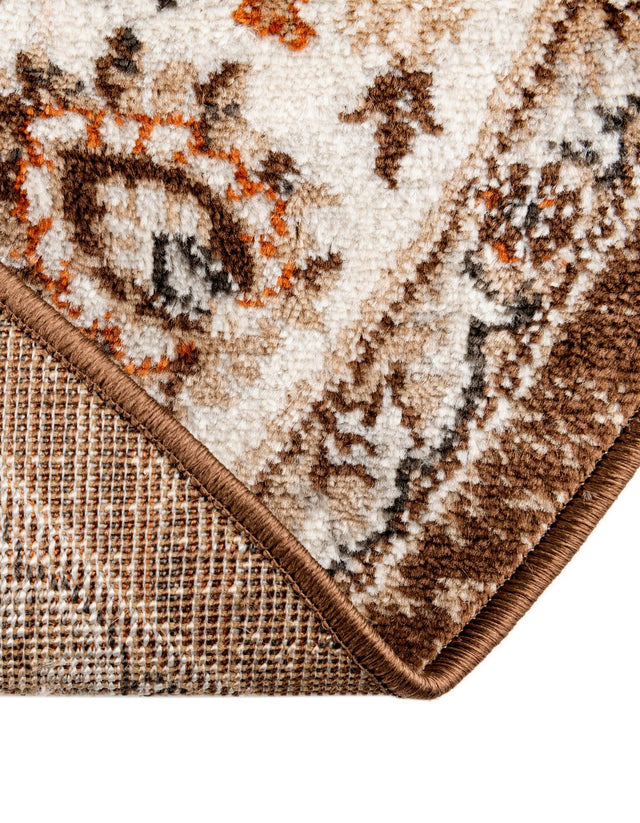 Brown 7' 10 x 7' 10 Charlotte Round Area Rug 100% Polypropylene With Jute Backing Traditional Classical Durable Carpet for Living Dining Office Rooms for Sale at Rug Engine