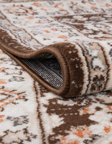 Brown 5' 3 x 8' Charlotte Oval Area Rug 100% Polypropylene With Jute Backing Traditional Classical Durable Carpet for Living Dining Office Rooms for Sale at Rug Engine