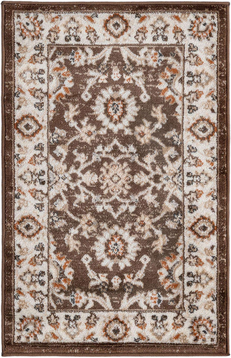 Brown 2' x 3' 1 Charlotte Rectangle Area Rug 100% Polypropylene With Jute Backing Traditional Classical Durable Carpet for Living Dining Office Rooms for Sale at Rug Engine