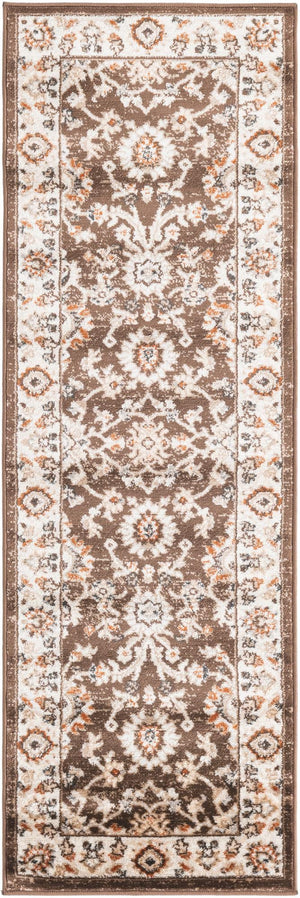 Brown 2' x 6' 1 Charlotte Runner Area Rug 100% Polypropylene With Jute Backing Traditional Classical Durable Carpet for Living Dining Office Rooms for Sale at Rug Engine