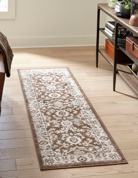 Brown 3' 1 x 16' 5 Charlotte Runner Area Rug 100% Polypropylene With Jute Backing Traditional Classical Durable Carpet for Living Dining Office Rooms for Sale at Rug Engine