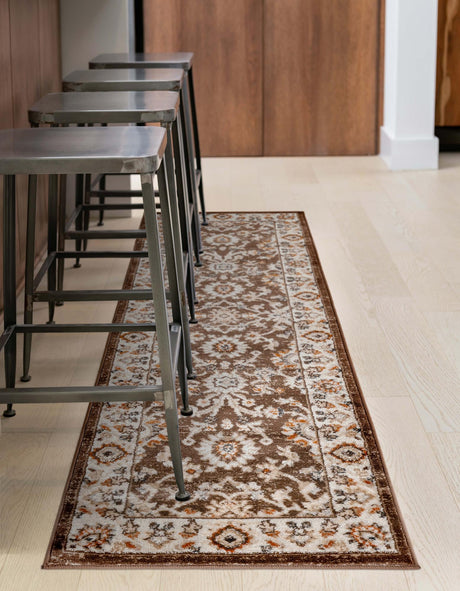 Brown 3' 1 x 16' 5 Charlotte Runner Area Rug 100% Polypropylene With Jute Backing Traditional Classical Durable Carpet for Living Dining Office Rooms for Sale at Rug Engine