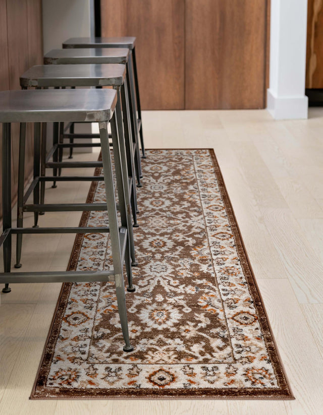 Brown 3' 1 x 16' 5 Charlotte Runner Area Rug 100% Polypropylene With Jute Backing Traditional Classical Durable Carpet for Living Dining Office Rooms for Sale at Rug Engine