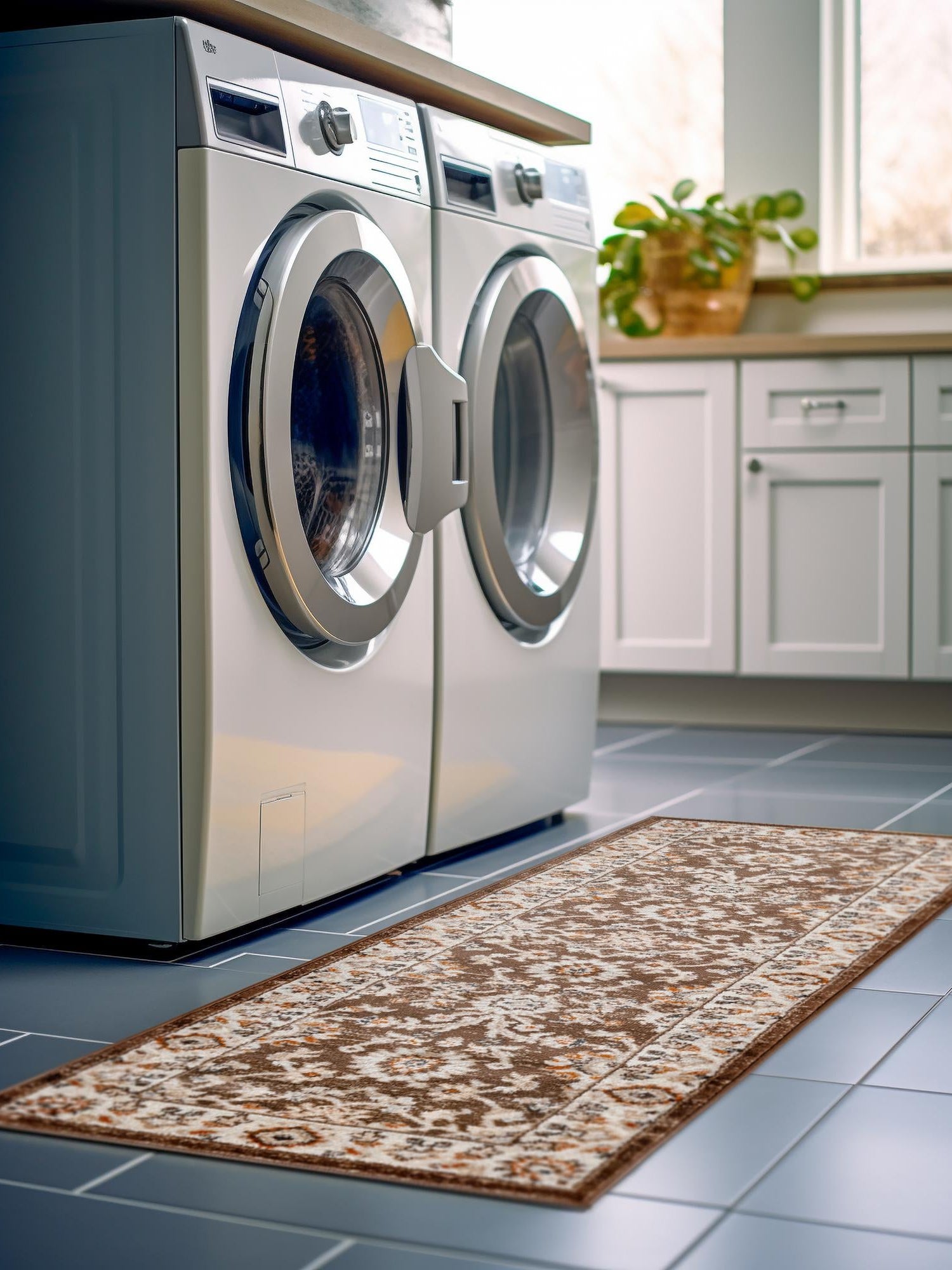 Brown 2' x 8' Charlotte Runner Area Rug 100% Polypropylene With Jute Backing Traditional Classical Durable Carpet for Living Dining Office Rooms for Sale at Rug Engine