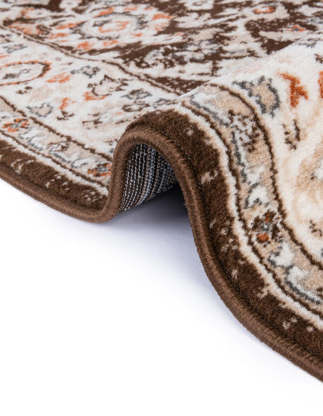 Brown 2' x 6' 1 Charlotte Runner Area Rug 100% Polypropylene With Jute Backing Traditional Classical Durable Carpet for Living Dining Office Rooms for Sale at Rug Engine