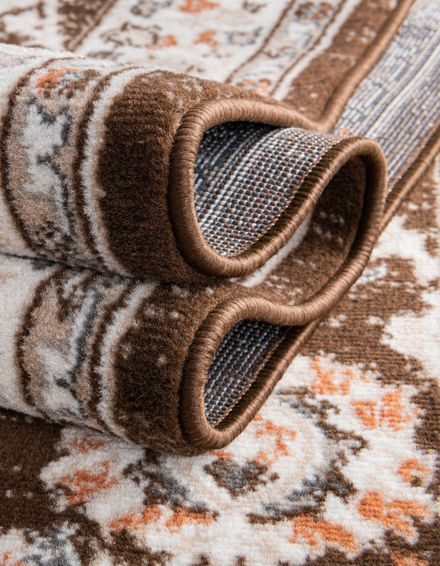 Brown 2' x 10' Charlotte Runner Area Rug 100% Polypropylene With Jute Backing Traditional Classical Durable Carpet for Living Dining Office Rooms for Sale at Rug Engine