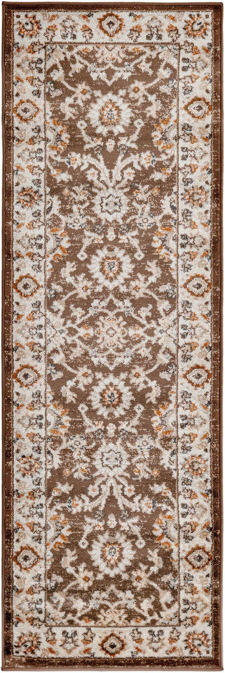Brown 2' x 6' 1 Charlotte Runner Area Rug 100% Polypropylene With Jute Backing Traditional Classical Durable Carpet for Living Dining Office Rooms for Sale at Rug Engine