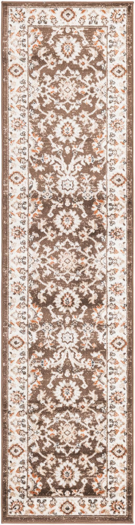 Brown 2' x 8' Charlotte Runner Area Rug 100% Polypropylene With Jute Backing Traditional Classical Durable Carpet for Living Dining Office Rooms for Sale at Rug Engine