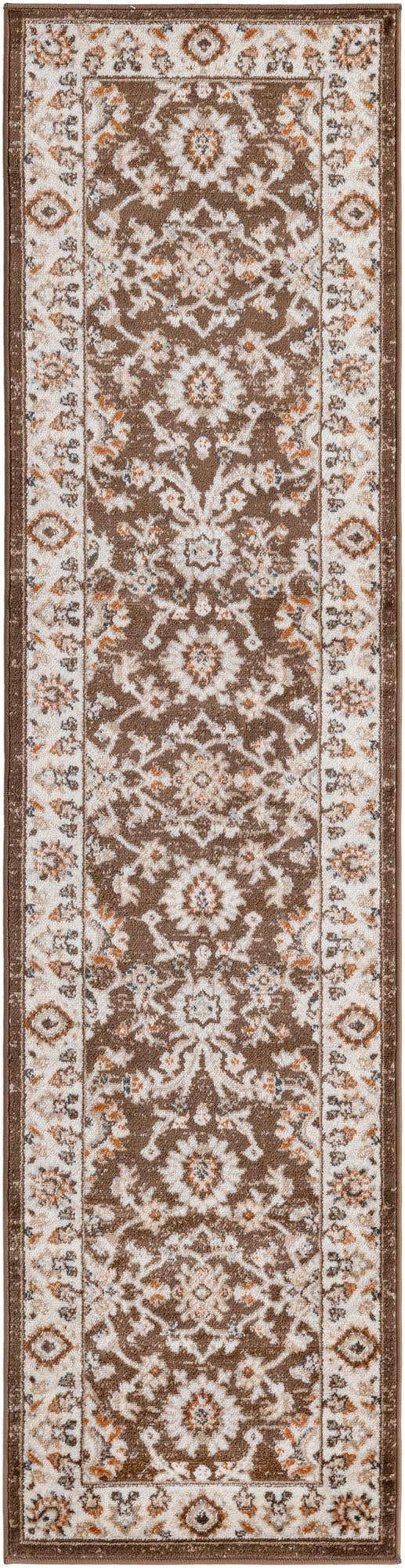 Brown 2' x 8' Charlotte Runner Area Rug 100% Polypropylene With Jute Backing Traditional Classical Durable Carpet for Living Dining Office Rooms for Sale at Rug Engine