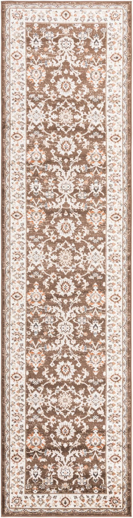 Brown 3' 1 x 13' 1 Charlotte Runner Area Rug 100% Polypropylene With Jute Backing Traditional Classical Durable Carpet for Living Dining Office Rooms for Sale at Rug Engine
