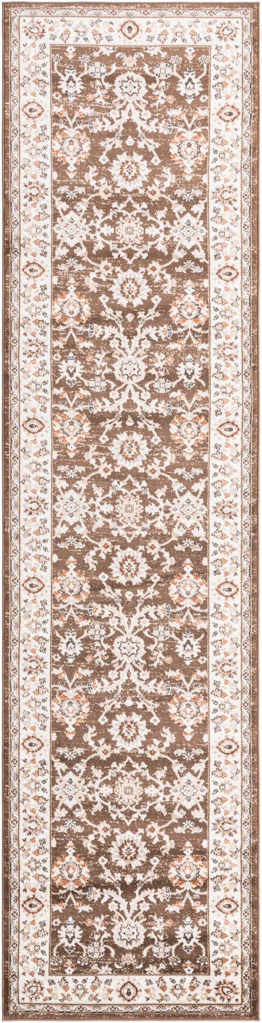 Brown 3' 1 x 13' 1 Charlotte Runner Area Rug 100% Polypropylene With Jute Backing Traditional Classical Durable Carpet for Living Dining Office Rooms for Sale at Rug Engine