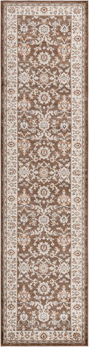 Brown 3' 1 x 13' 1 Charlotte Runner Area Rug 100% Polypropylene With Jute Backing Traditional Classical Durable Carpet for Living Dining Office Rooms for Sale at Rug Engine