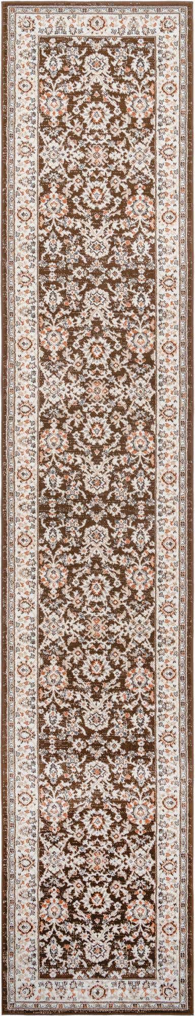 Brown 3' 1 x 16' 5 Charlotte Runner Area Rug 100% Polypropylene With Jute Backing Traditional Classical Durable Carpet for Living Dining Office Rooms for Sale at Rug Engine