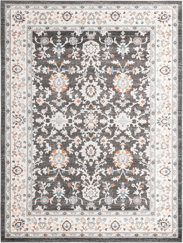Fume Gray 9' x 12' Charlotte Rectangle Area Rug 100% Polypropylene With Jute Backing Traditional Classical Durable Carpet for Living Dining Office Rooms for Sale at Rug Engine