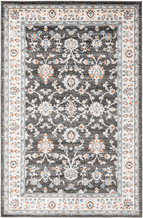 Fume Gray 5' 3 x 8' Charlotte Rectangle Area Rug 100% Polypropylene With Jute Backing Traditional Classical Durable Carpet for Living Dining Office Rooms for Sale at Rug Engine