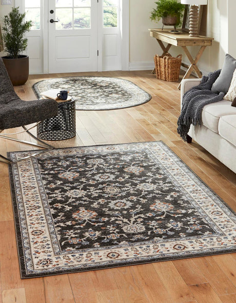 Fume Gray 7' 1 x 10' Charlotte Rectangle Area Rug 100% Polypropylene With Jute Backing Traditional Classical Durable Carpet for Living Dining Office Rooms for Sale at Rug Engine