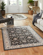 Fume Gray 6' 1 x 9' Charlotte Rectangle Area Rug 100% Polypropylene With Jute Backing Traditional Classical Durable Carpet for Living Dining Office Rooms for Sale at Rug Engine