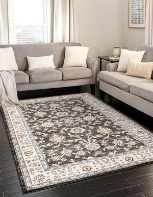 Fume Gray 3' 1 x 5' 3 Charlotte Rectangle Area Rug 100% Polypropylene With Jute Backing Traditional Classical Durable Carpet for Living Dining Office Rooms for Sale at Rug Engine